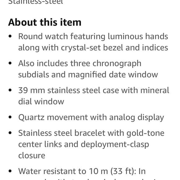 Michael Kors Parker watch silver and gold. Needs battery. 25$ - Picture 2 of 5